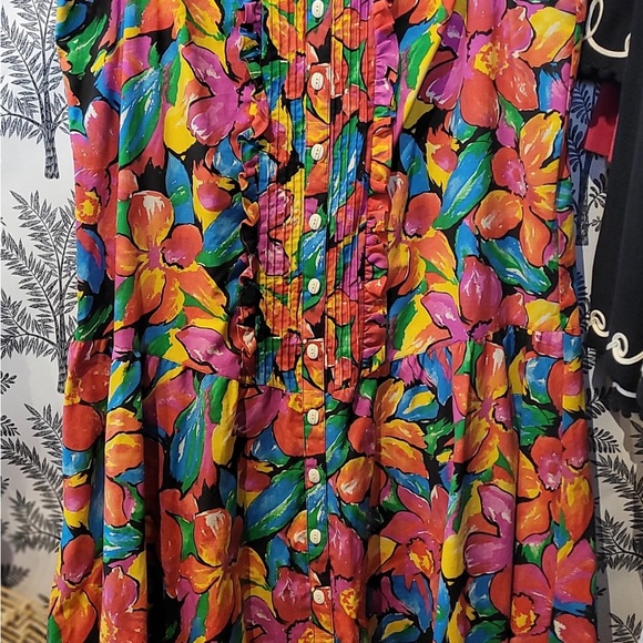 Vintage Chez California floral maxi kaftan dress size 24W - Picture 15 of 15